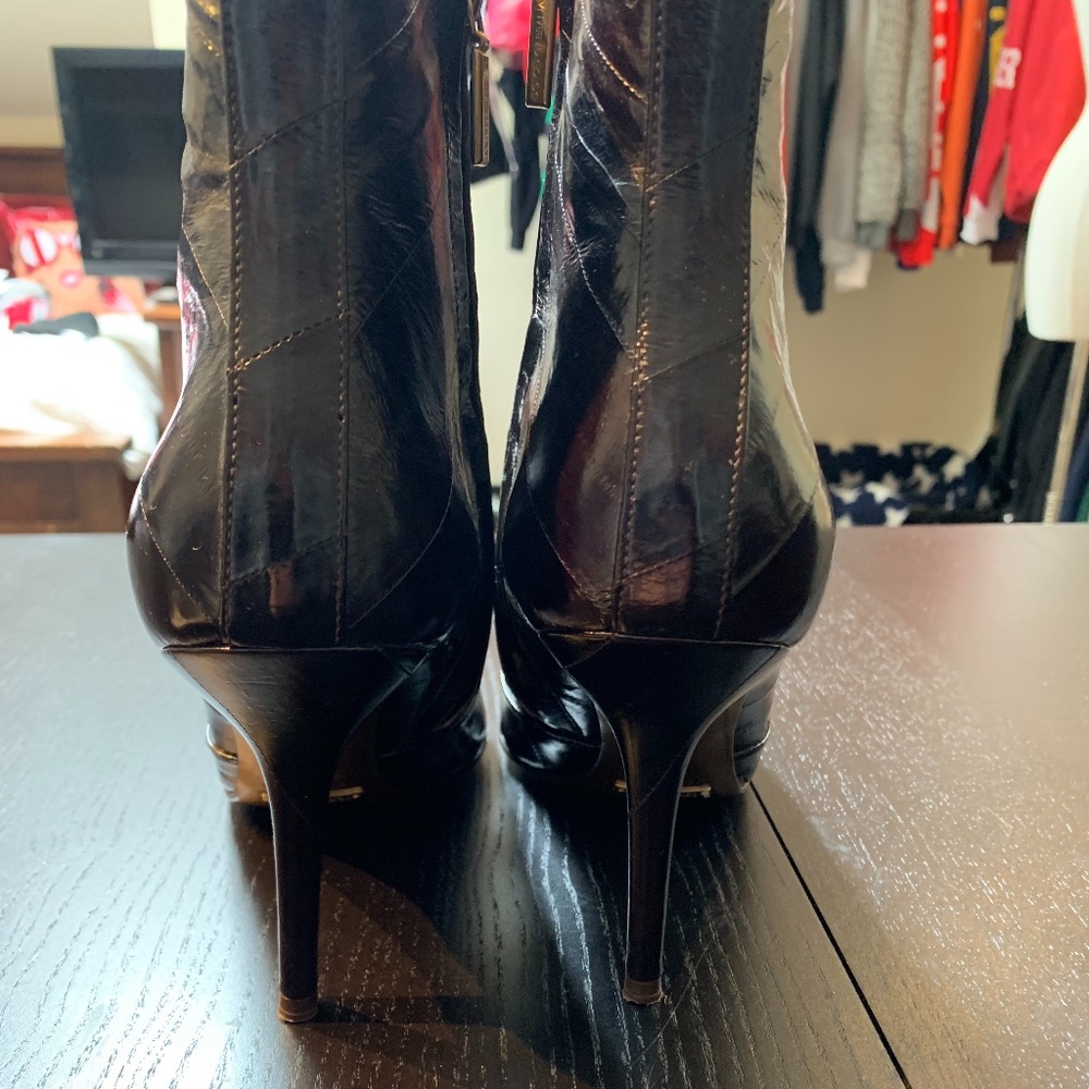 DOLCE GABBANA Vitello High Heel Booties - Picture 2 of 7